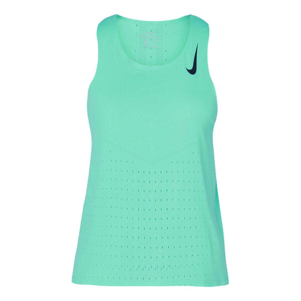 

Футболка (WMNS) Nike Aeroswift Solid Color Sports Breathable Running Green Vest, зеленый