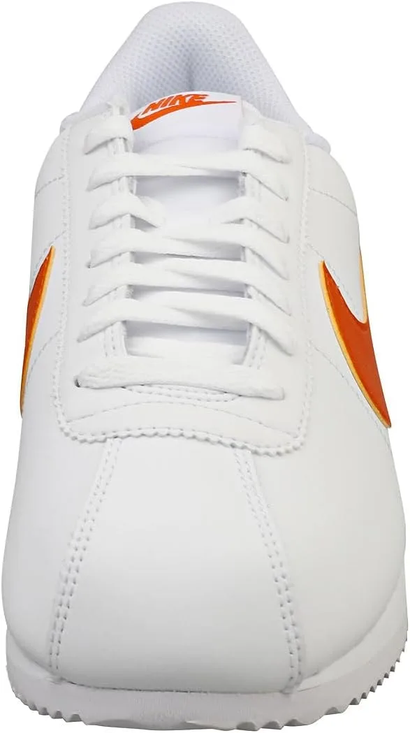 Мужские кроссовки Nike Cortez (DM4044-102, белый/нефритовый горизонт/оранжевый цвет "Костер") — фото 3