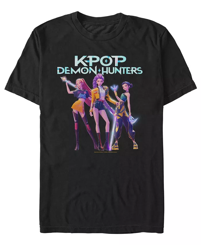 

Мужская футболка K-Pop Demon Hunters Hero Group Fifth Sun, черный