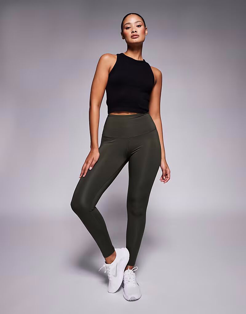 

4505 Hourglass Icon Bum Sculpt леггинсы для спортзала с внутренним карманом темно-зеленого цвета - ХАКИ