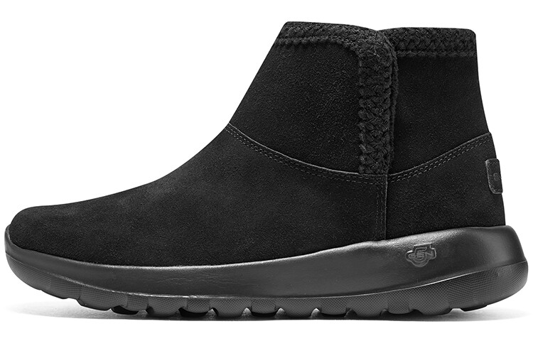 Зимние ботинки женские Skechers на плоской подошве, черный