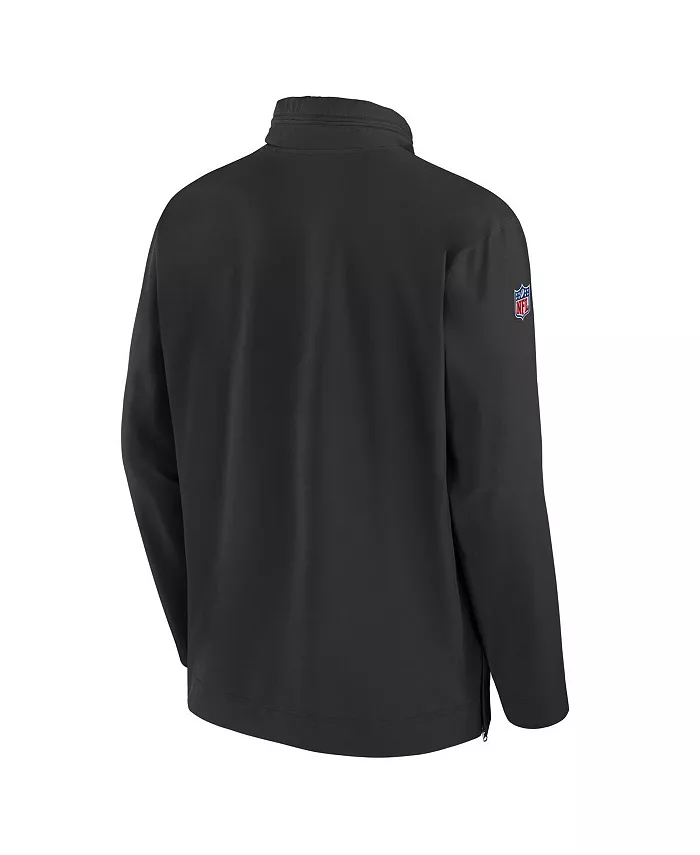 Мужская черная полузастегивающаяся куртка New York Jets Sideline Coach Nike — фото 3