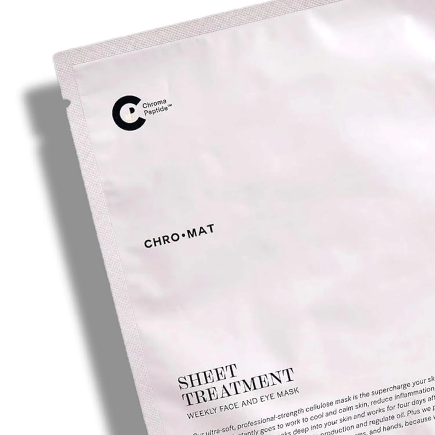 Набор Chromat — Тканевые маски - набор из 4 штук - для лица и глаз, содержат пептид Chroma, Fucoreverse, Tens'Up и лиоцелл - увлажняющие и — фото 4