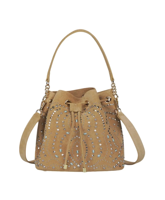 

Сумка-Ведро с заклепками Alma En Pena, коричневый
