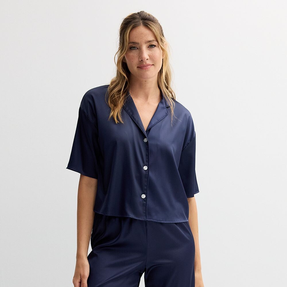 

Женский атласный топ Sonoma Goods For Life, цвет Dark Blue
