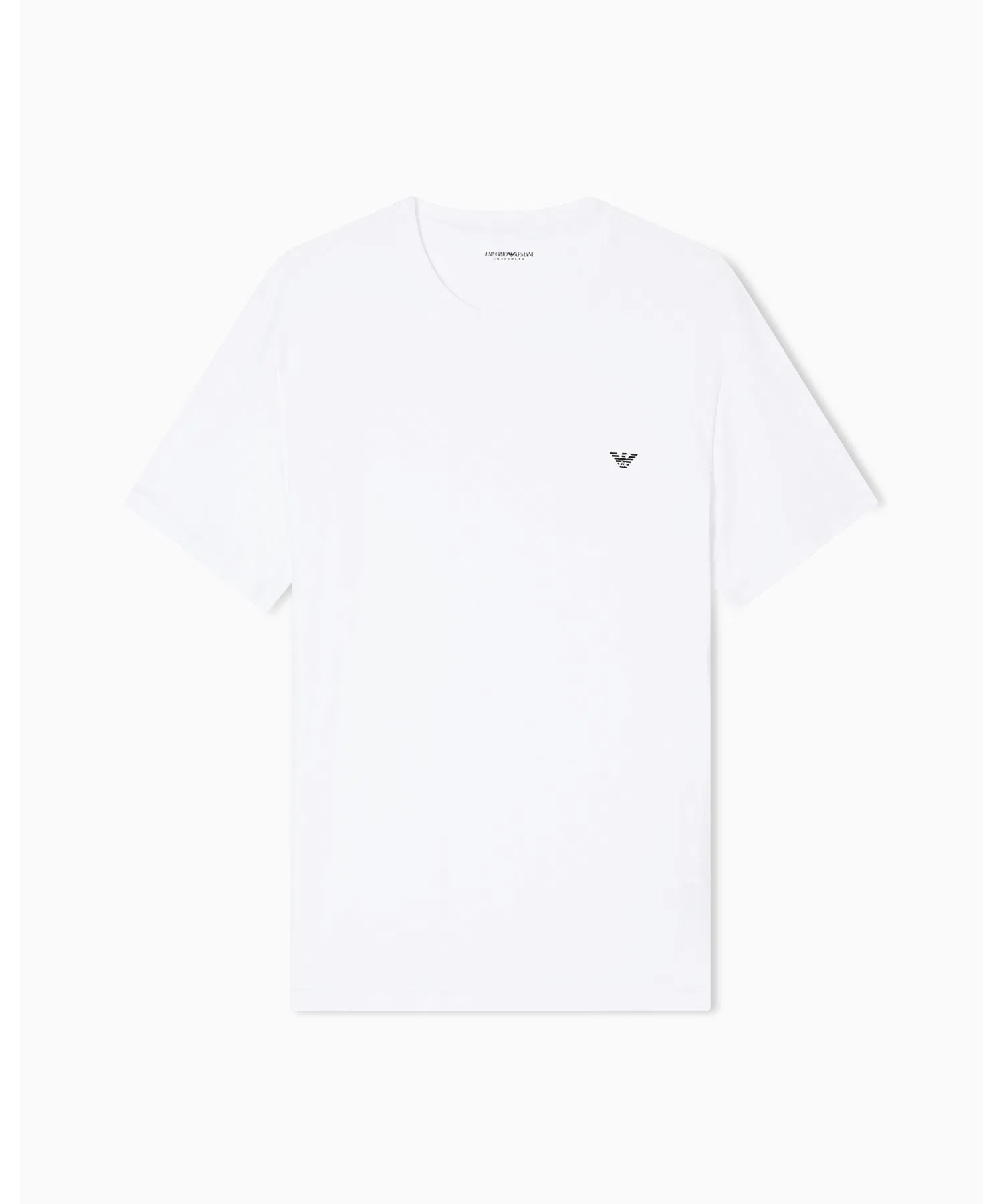 Мужская футболка Emporio Armani из стрейч-жаккарда, с логотипом, белая