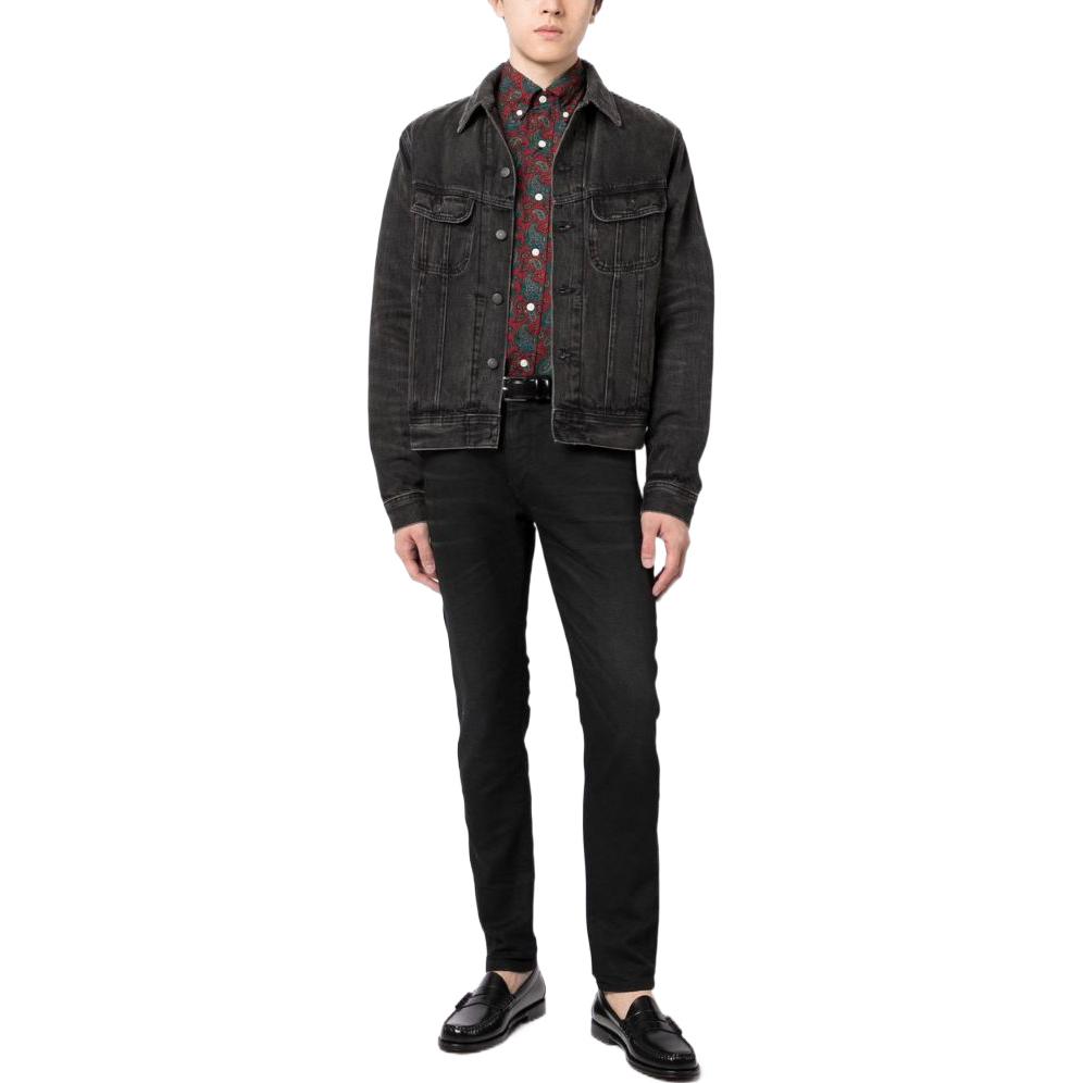 Polo Ralph Lauren Джинсовая куртка мужская черная FW22, Black — фото 4
