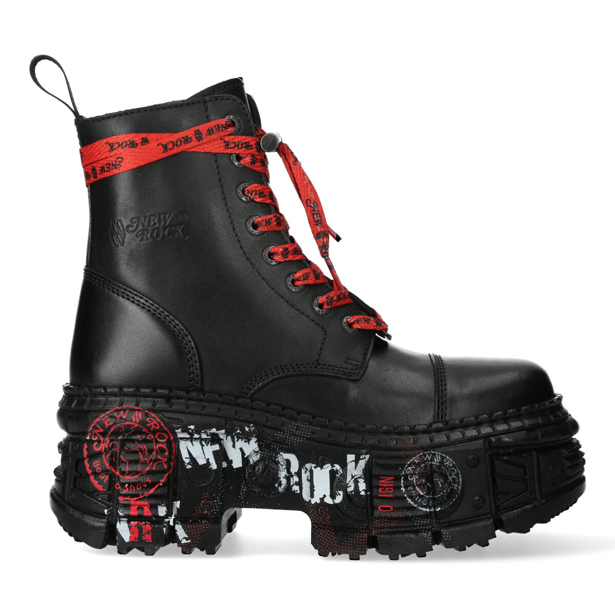 

WALL126CCT-C1 Ботинки кожаные на платформе готические New Rock, черный