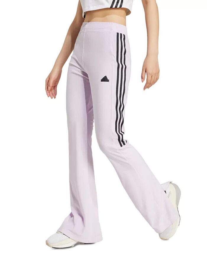 

Женские расклешенные леггинсы Tiro Ribbed Velour adidas, фиолетовый