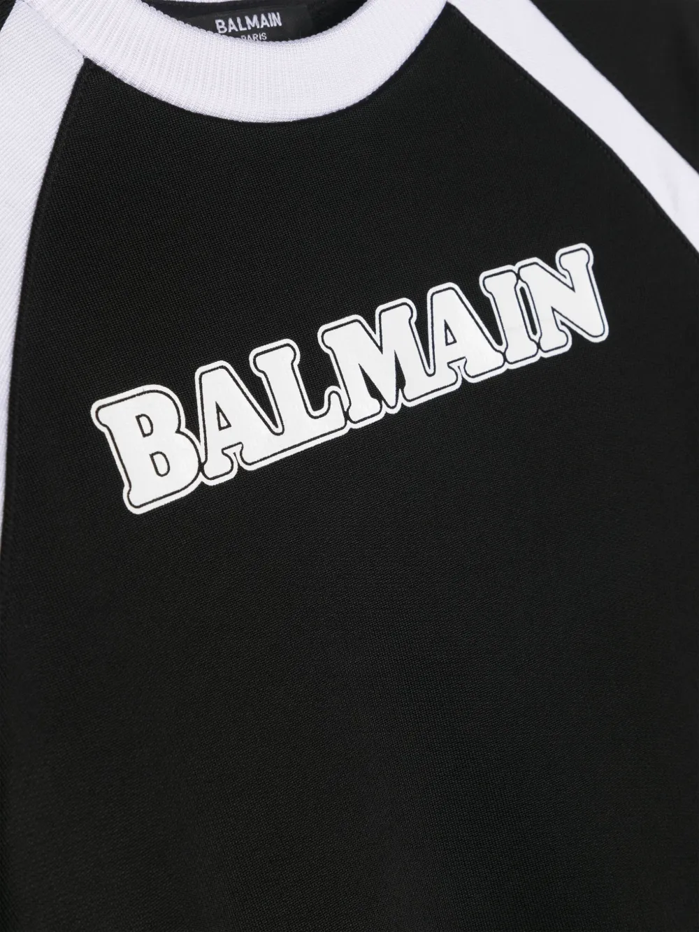 Толстовка из джерси с логотипом Balmain Kids, черный — фото 3