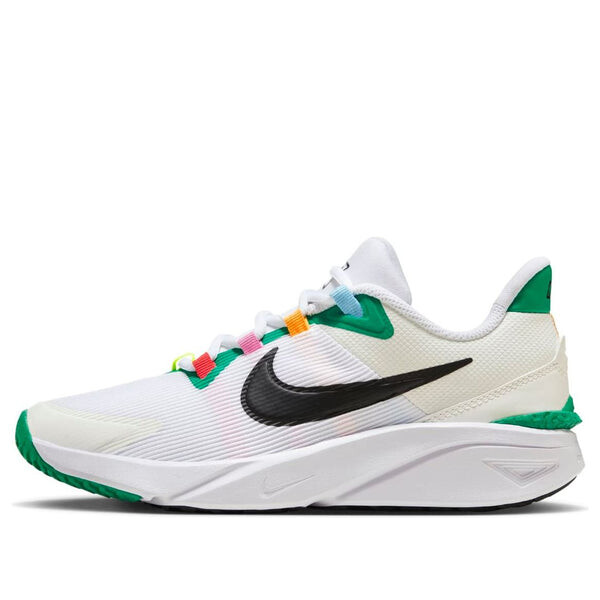 

Кроссовки star runner 4 next nature 'white green black' Nike, белый