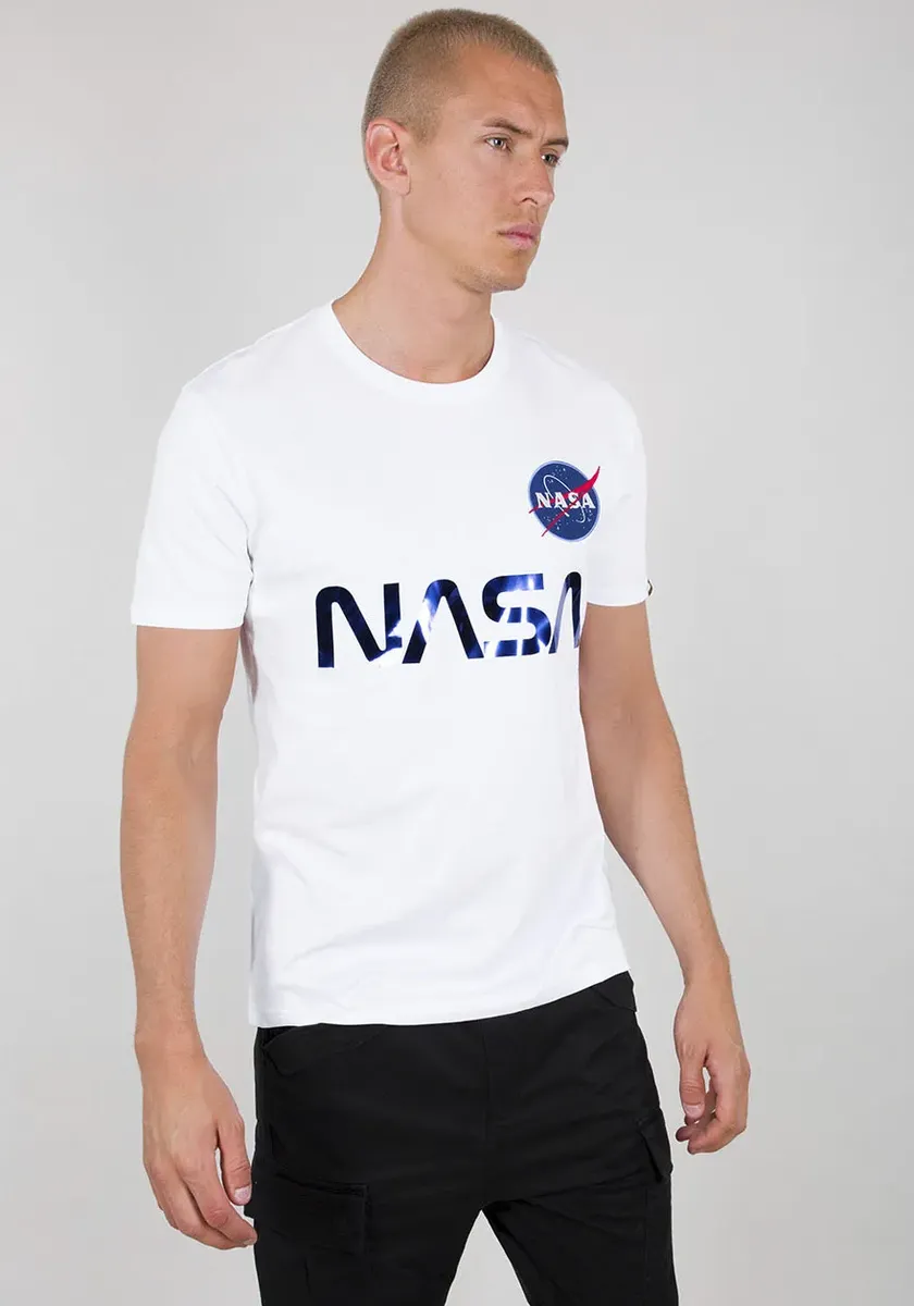 

Рубашка с круглым вырезом Alpha Industries "NASA Reflective Tee", голубой