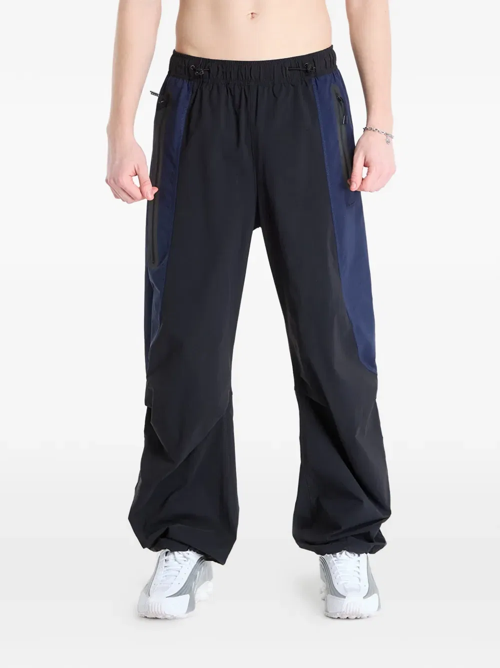 Тканые спортивные брюки Dri-fit с цветовыми блоками Nike, черный