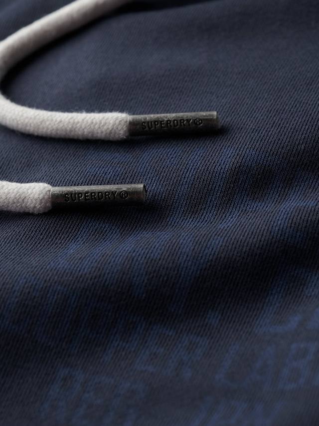 Хлопковая толстовка с медной этикеткой Superdry, цвет French Navy — фото 4