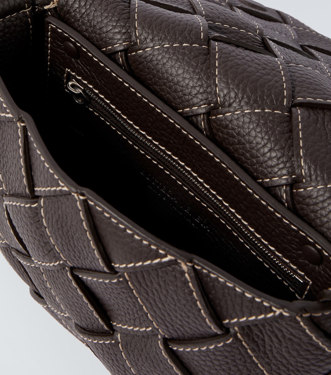 Кожаная сумка через плечо Diago Intreccio Bottega Veneta, Fondant-Natural-Sil — фото 4