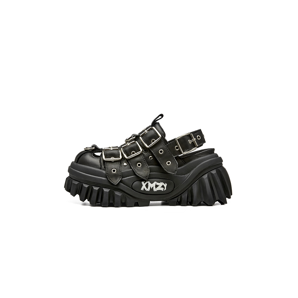 XMZY Римские сандалии женские велюровые черные, цвет Velour Black