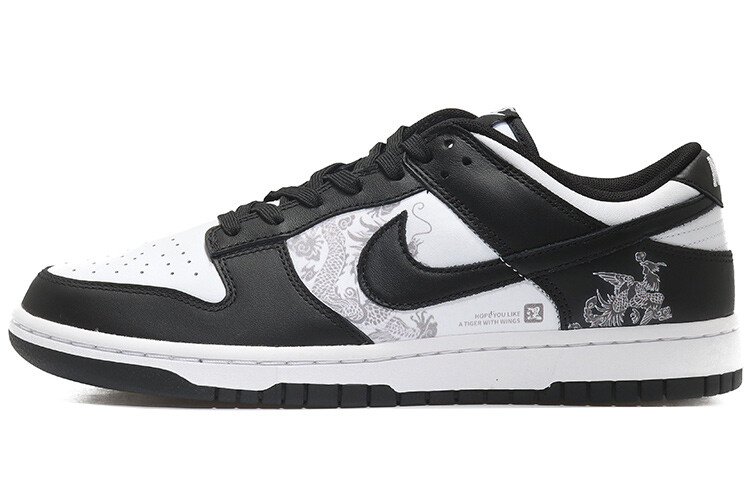 

Кастомизированные кроссовки Nike Dunk Low Retro 'Black' Low-Top Men's, черный/белый
