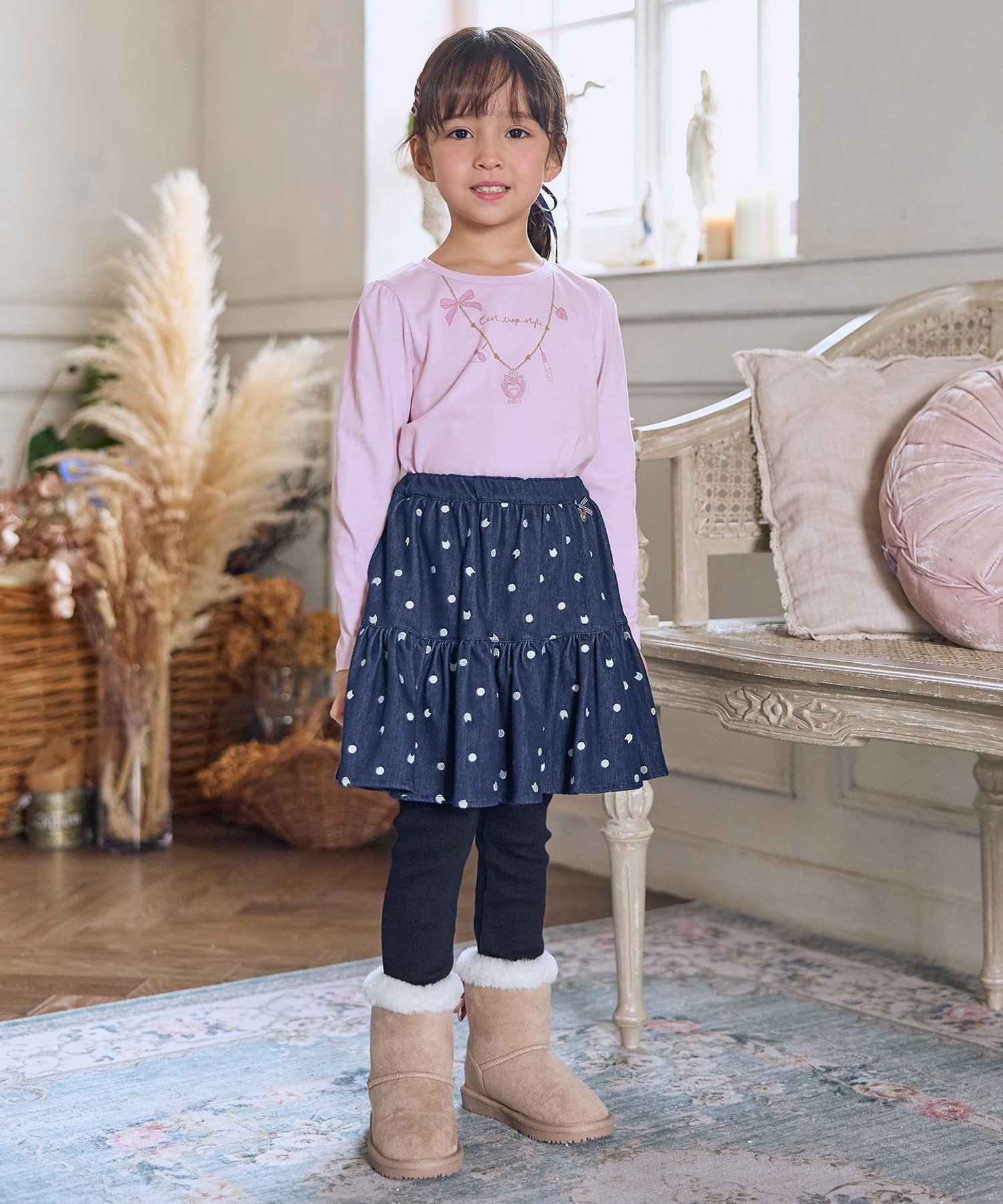 Футболка с длинным рукавом 7days Print ANY KIDS, Lavender x Necklace [082] — фото 4