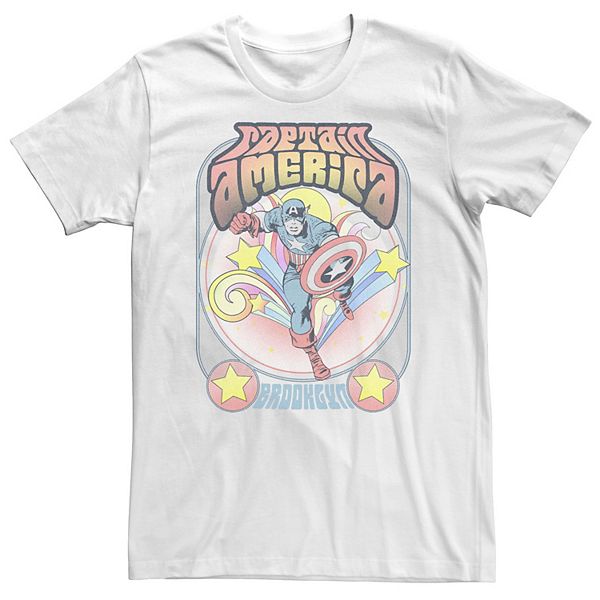 

Футболка Big & Tall Marvel Comic Retro с принтом Captain America Licensed Character