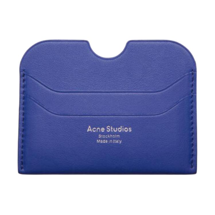 

Женский синий кардхолдер из мягкой телячьей кожи Acne Studios