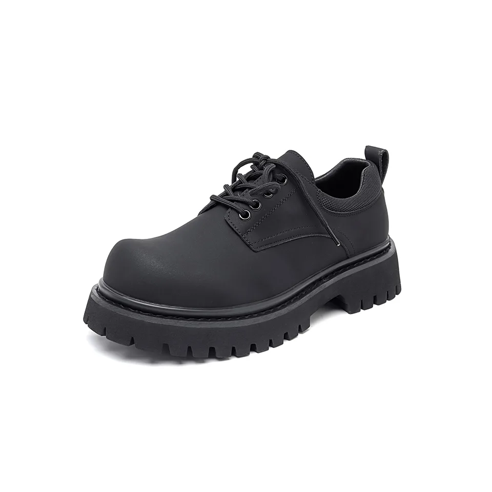 MADALLO Casual Leather Shoes Men's Low top Black/Yellow/Green