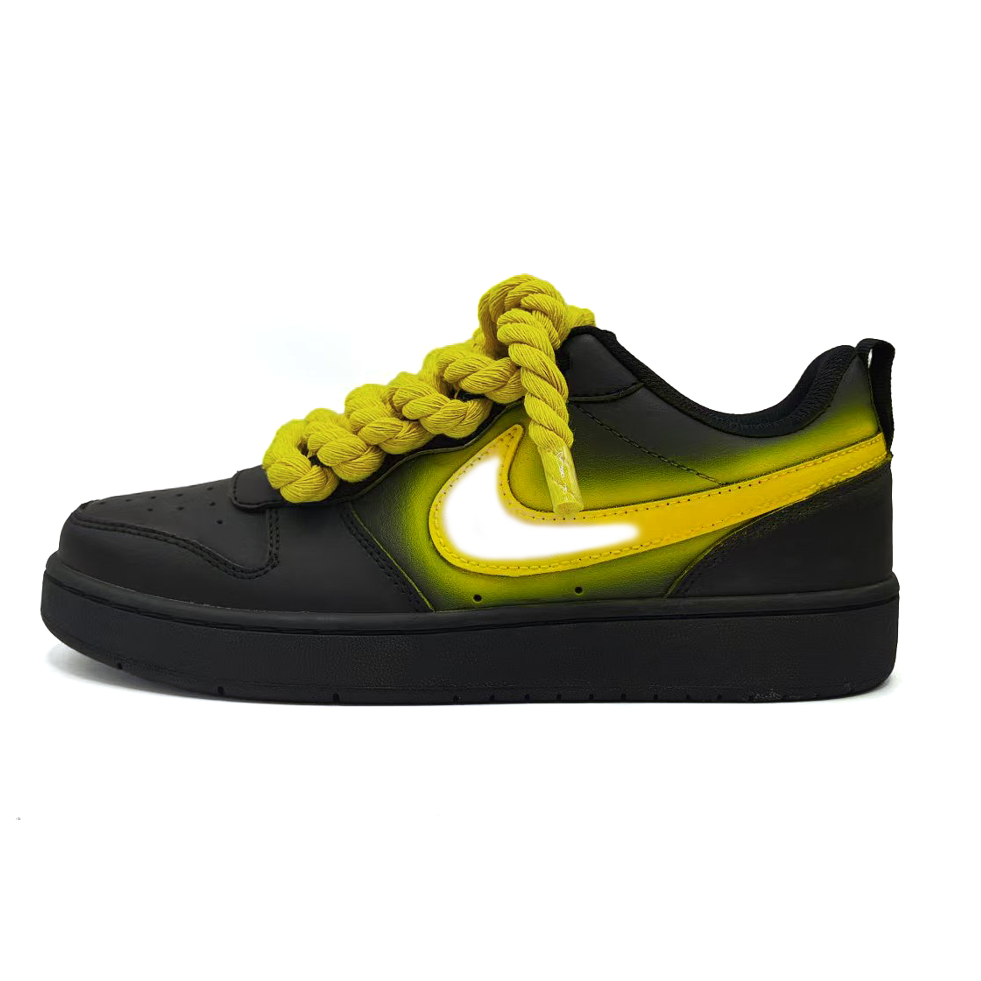 

Кроссовки Court Borough 2 с противоскользящей подошвой, легкие, амортизирующие, низкие, для детей и подростков Nike, желтый