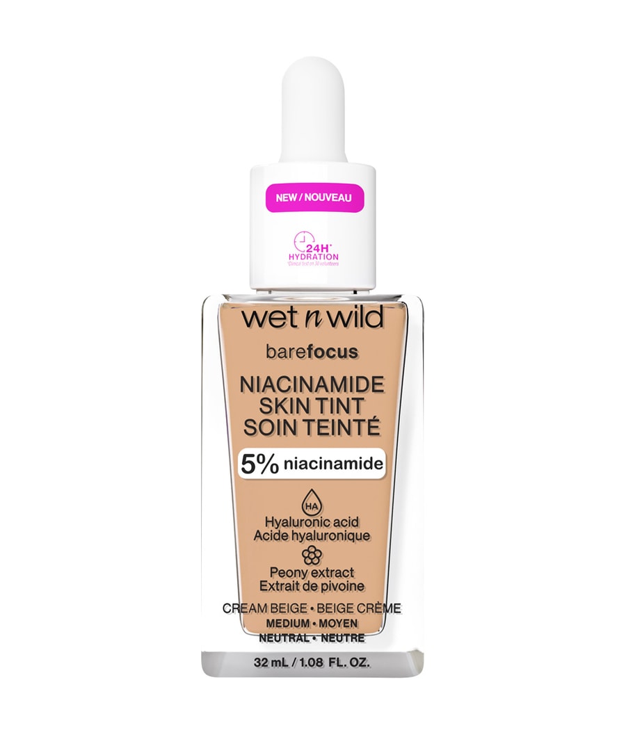

Жидкая основа wet n wild Bare Focus Niacinamide Skin Tint, Cream Beige, 32 ml