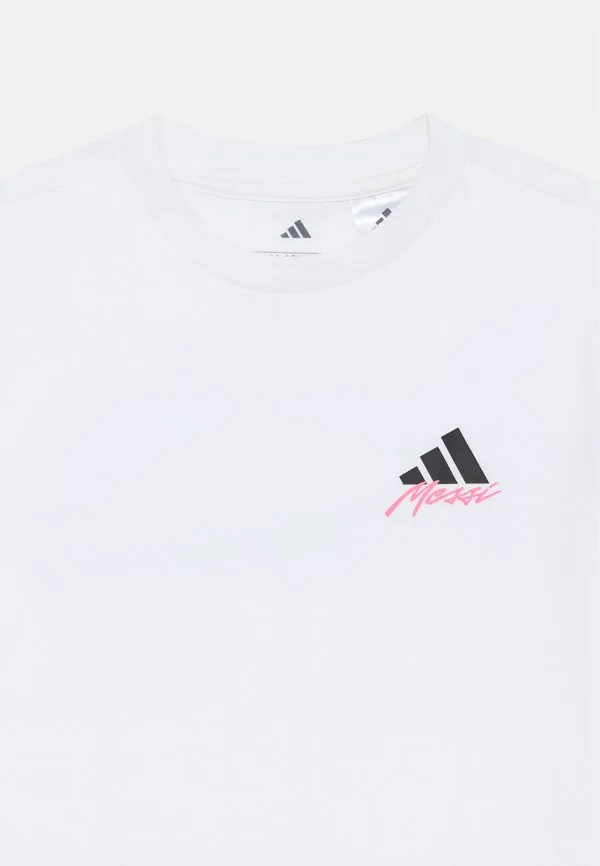 Футболка с изображением месси, детская, спортивная футболка Adidas Performance, White — фото 3