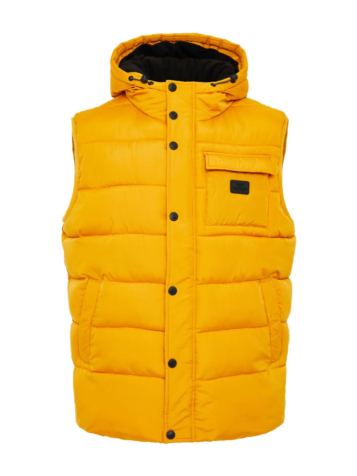 

Утепленный жилет Threadbare, цвет mustard, Желтый, Утепленный жилет Threadbare, цвет mustard