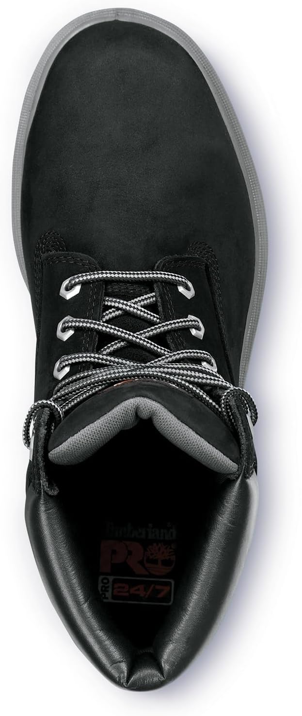Timberland PRO мужские 6-дюймовые ботинки Direct Attach MaxTRAX с мягким мысом, водонепроницаемые, утепленные, Black Nubuck/Gray — фото 4