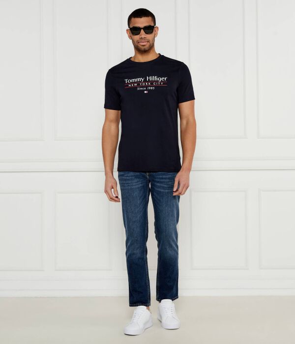 Футболка мужская Tommy Hilfiger Regular Fit с логотипом, синий — фото 2