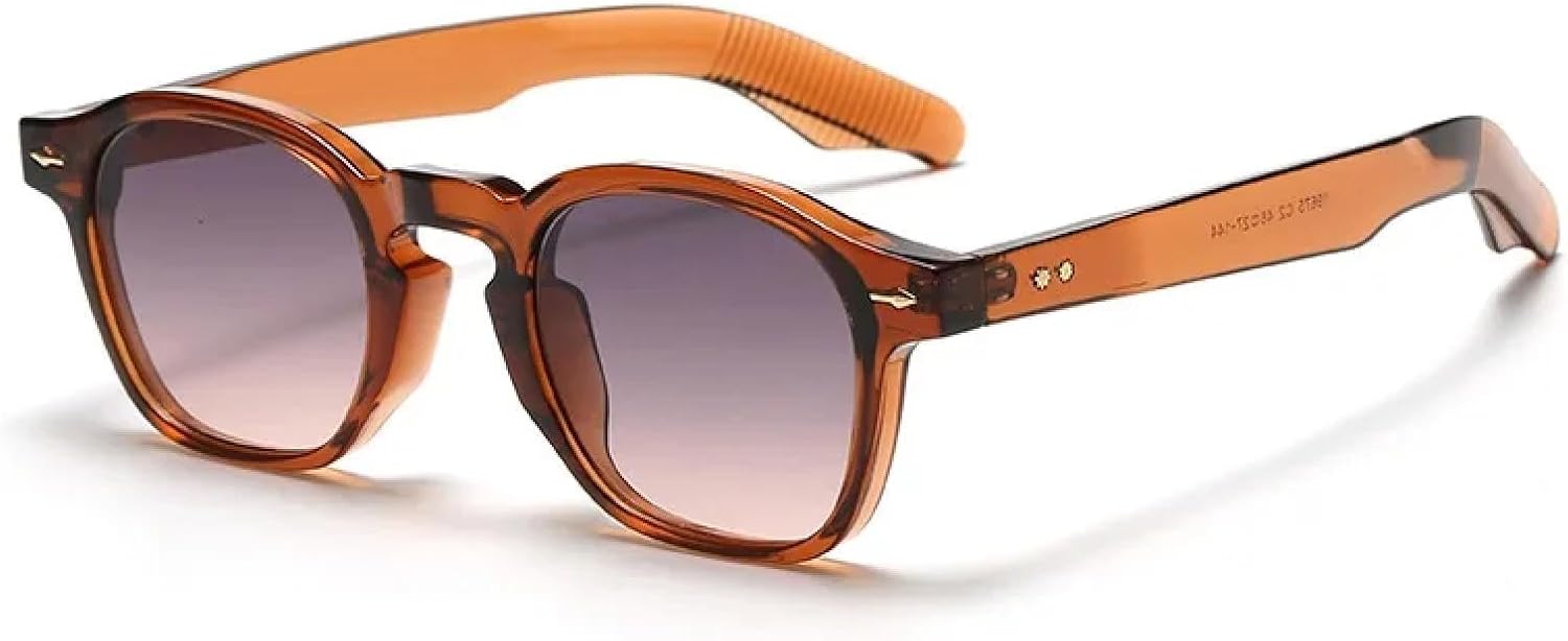 

Солнцезащитные очки с защитой UV400 | Прозрачная оправа с заклепками в стиле панк | Для женщин и мужчин | Для занятий спортом на открытом воздухе и вождения DSVIGF, Orange