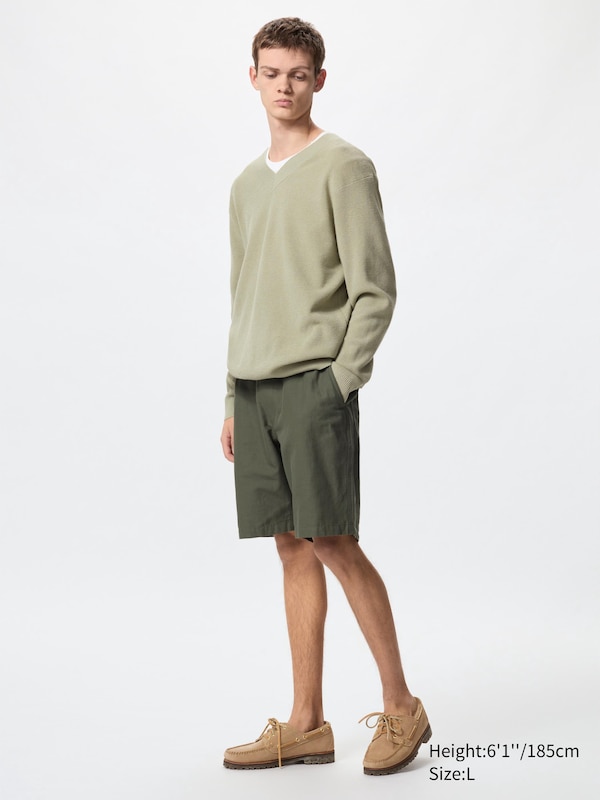 

Шорты из льняной смеси Uniqlo, зеленый