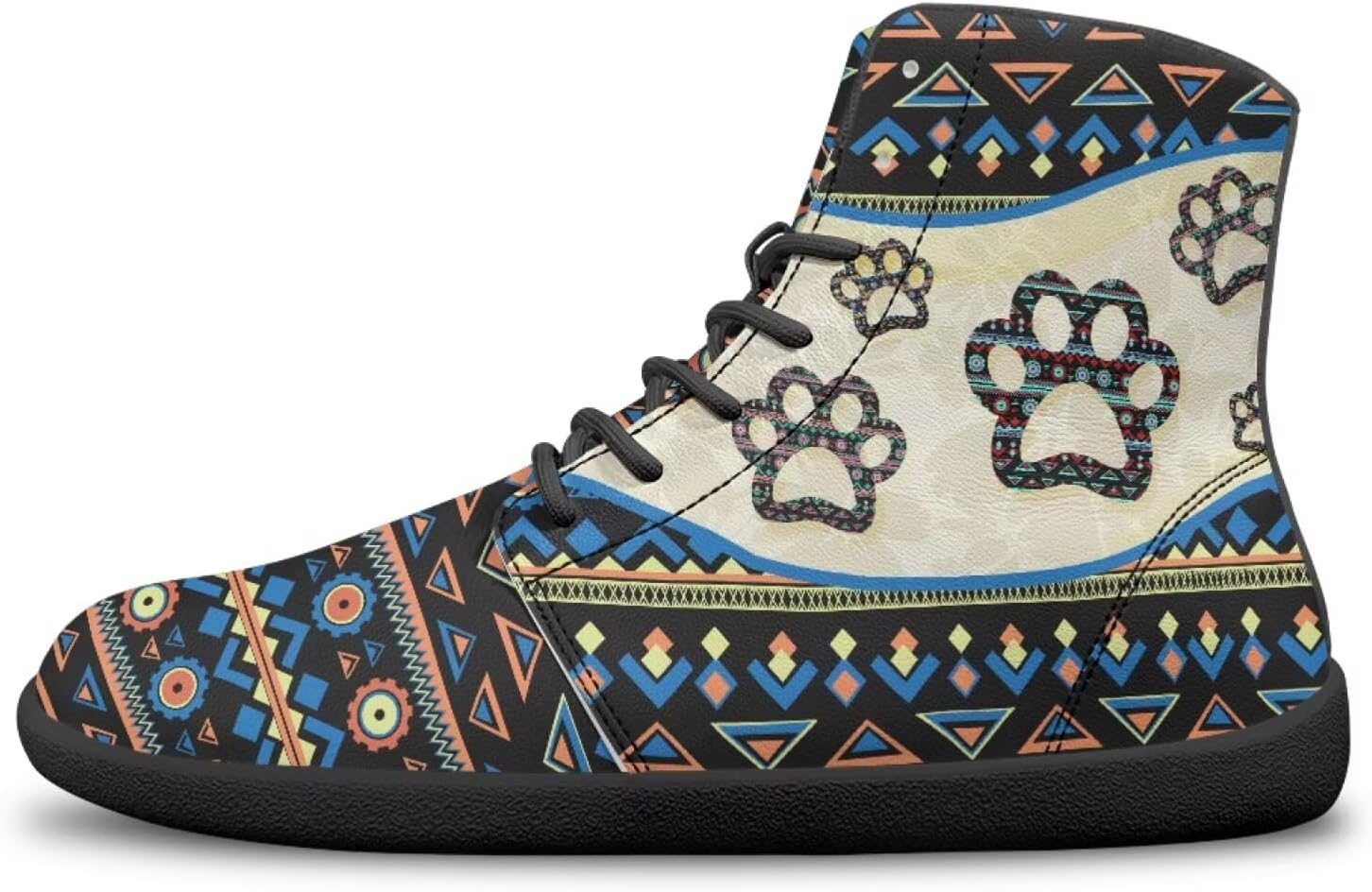 

Кроссовки для женщин и мужчин унисекс Босоножки Удобные Противоскользящие для ходьбы Bychecar, Aztec Paw Print