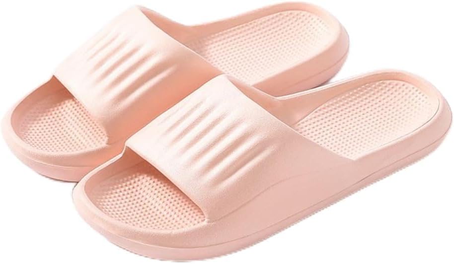 

Женские и мужские пляжные шлепанцы BYDZKJ, летние слайдеры-сандалии, тапочки с открытым носком из ЭВА, мягкие тапочки для ванной, бассейна и душа, противоскользящие шлепанцы для дома и улицы, розовый