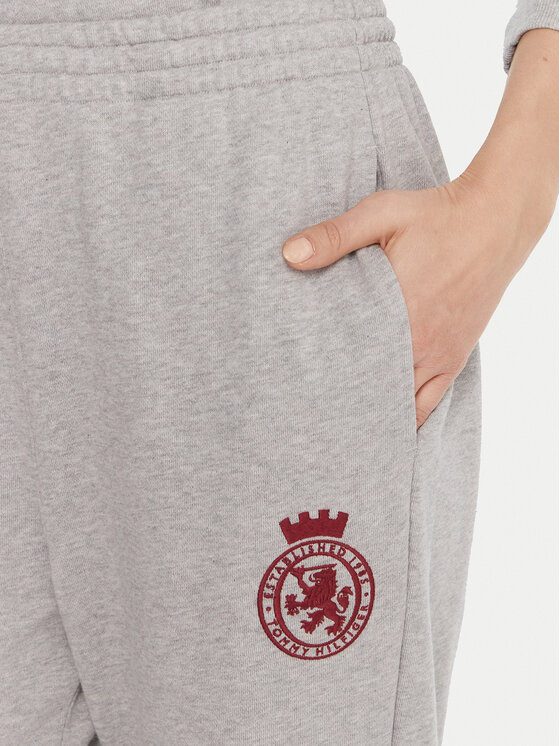 Спортивные брюки wide leg UW0UW06081 Tommy Hilfiger, серый — фото 4