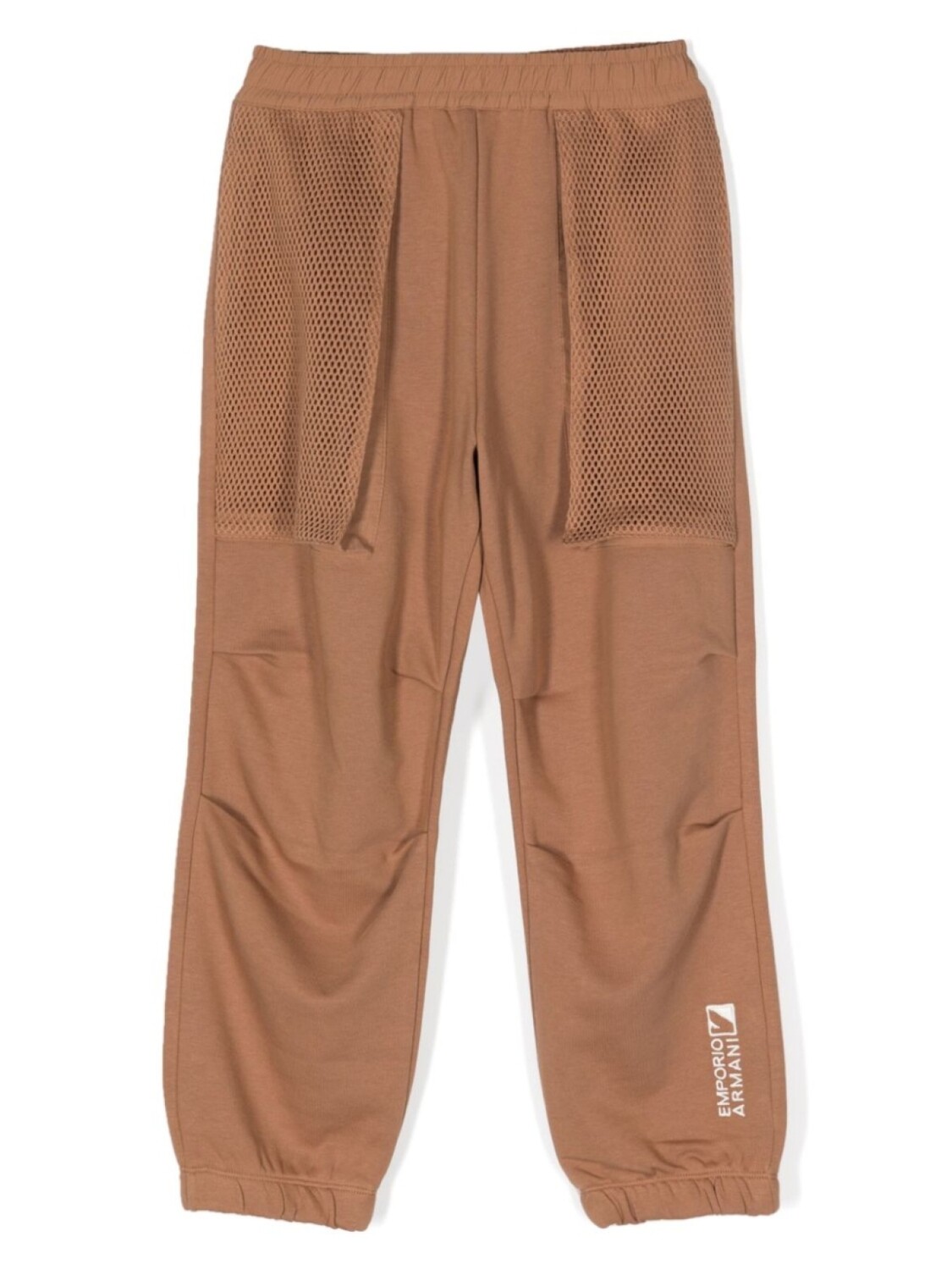 

Спортивные брюки с вышитым логотипом Emporio Armani Kids, коричневый