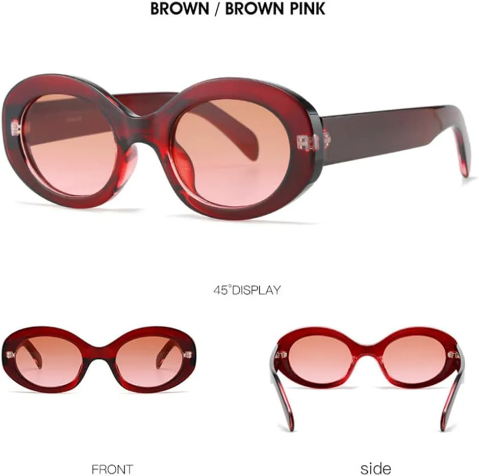 

Солнцезащитные очки овальной формы с металлическими шарнирами для женщин, солнцезащитные очки с мраморным рисунком для женщин и мужчин generic, Leopard Black