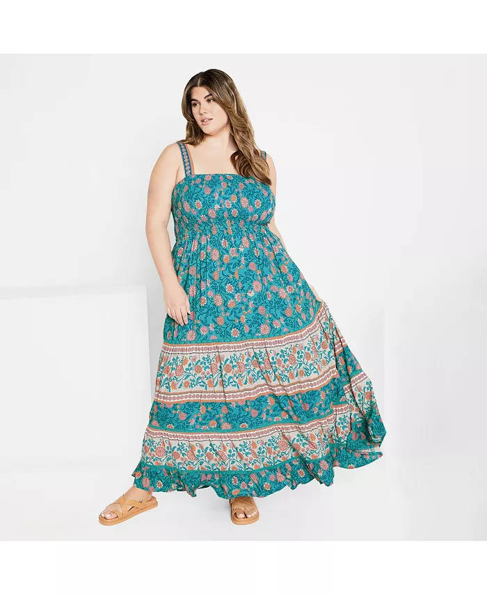

Платье Belle Maxi Plus Size CITY CHIC, синий