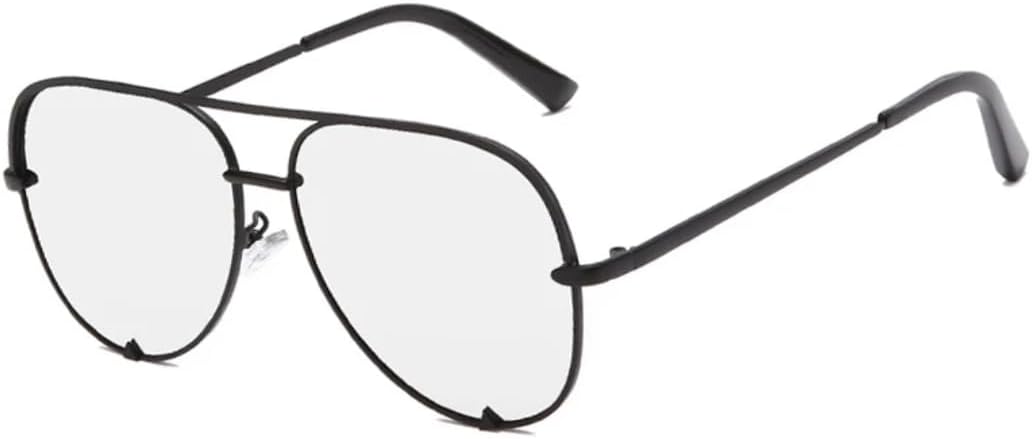 

Классические роскошные солнцезащитные очки большого размера из металла для женщин и мужчин, модные винтажные очки-очки для мужчин с защитой от УФ-излучения UV400 VVTWSSW, Black Silver