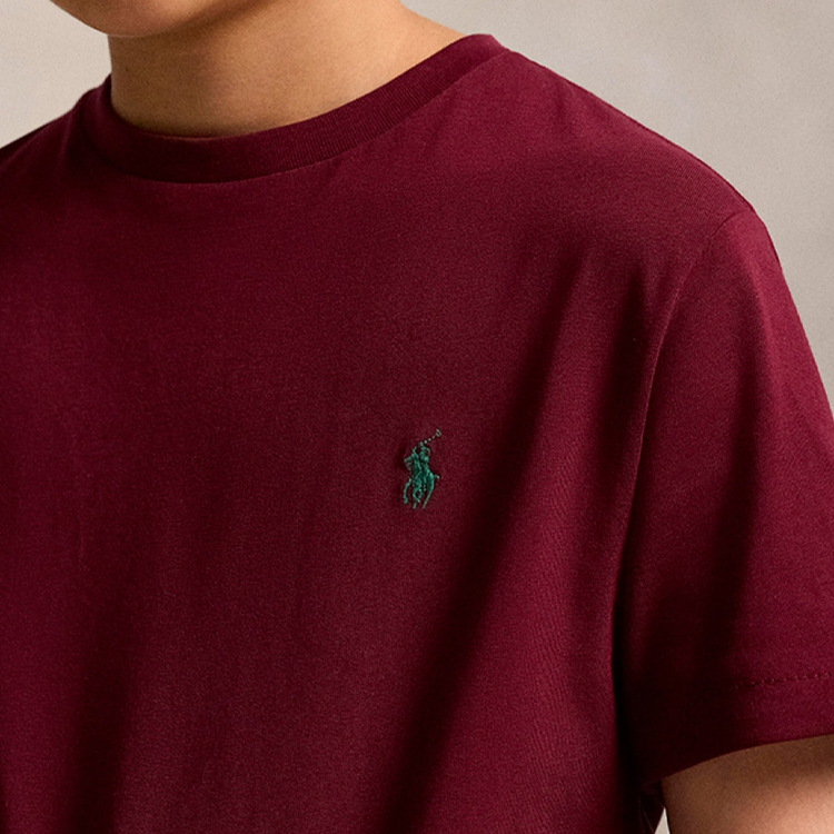 Детская футболка Polo Ralph Lauren, Burgundy — фото 4