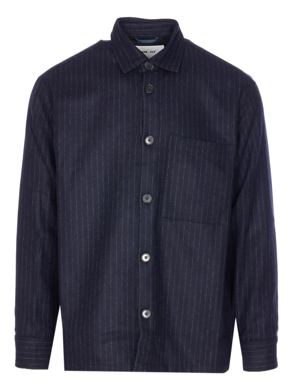 

Рубашка в тонкую полоску NN07, синий