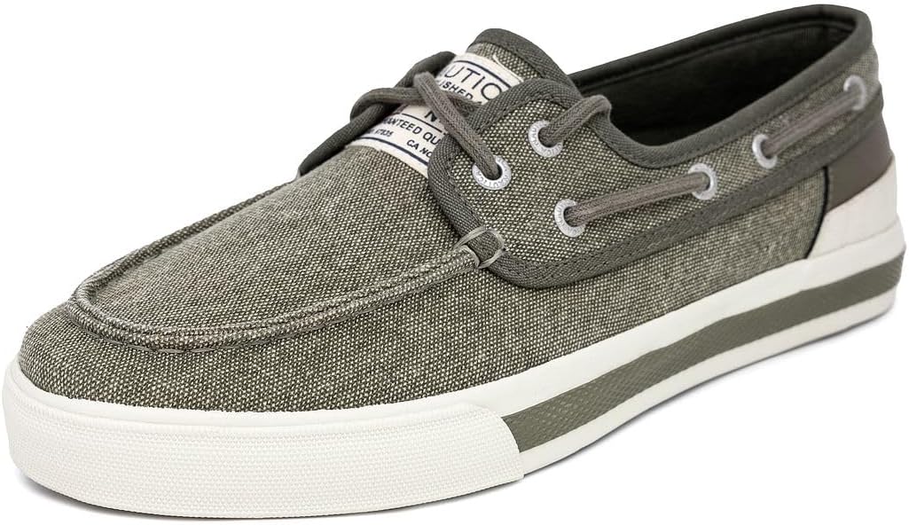 

Мужские повседневные топсайдеры Nautica, лоферы с мок-ноу и мягкой стелькой, кроссовки в морском стиле, Olive-jempol