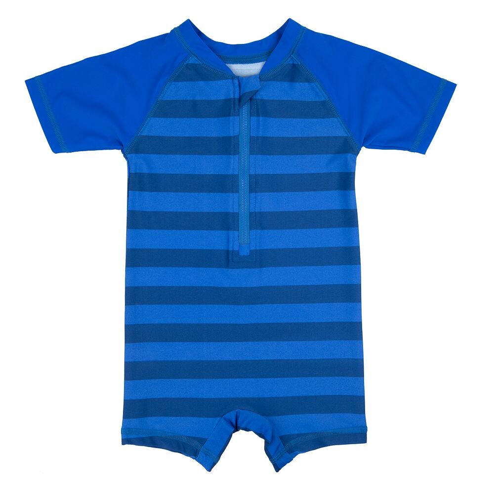 Сплошной рашгард Leveret Baby в полоску, цвет Striped Navy Blue