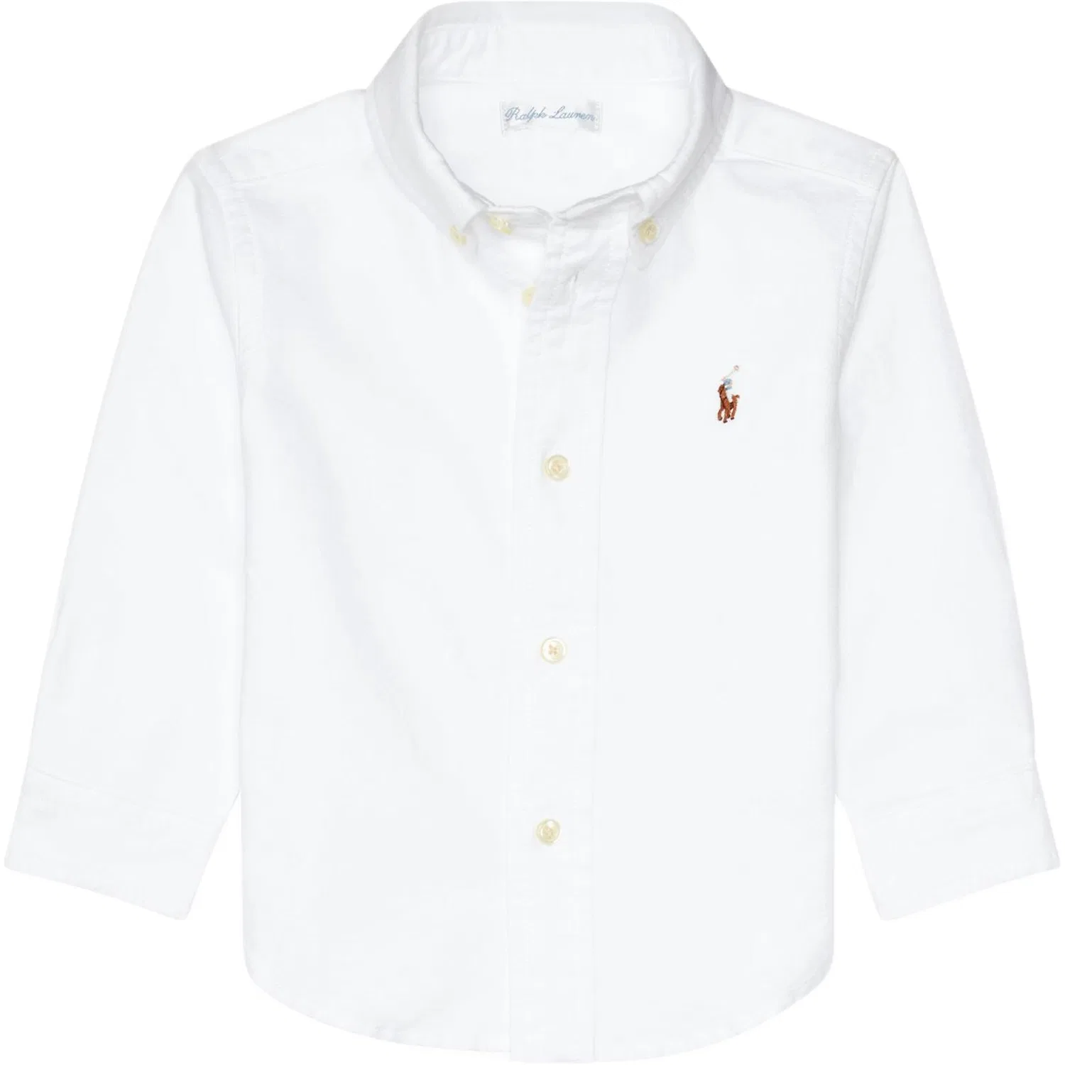 Детская рубашка с животным принтом Polo Ralph Lauren белая