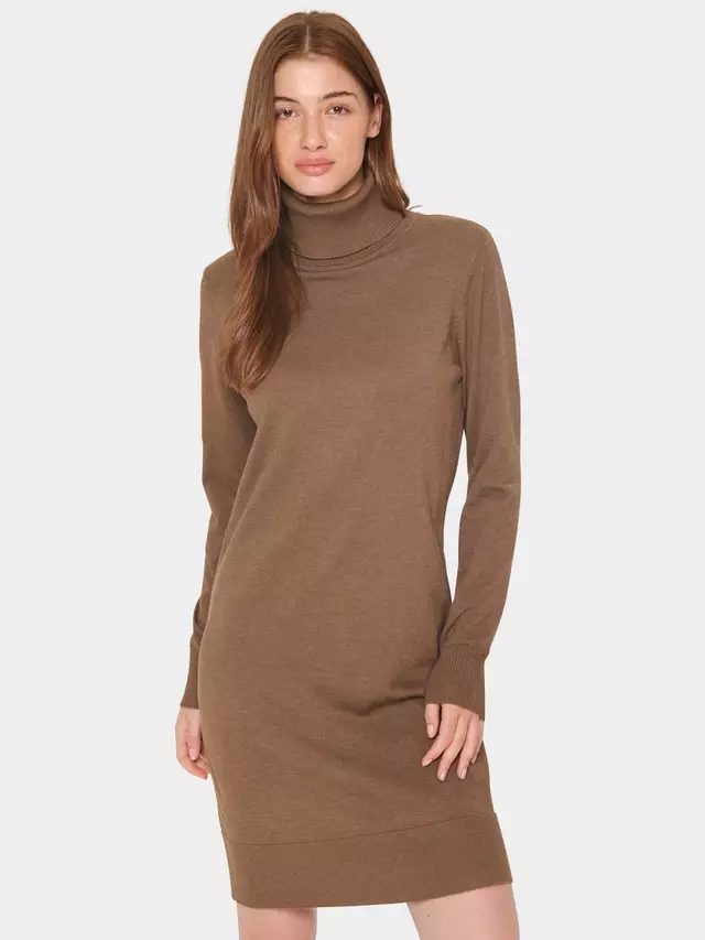 

Платье Saint Tropez Mila Roll Neck Jumper, цвет shitake/melange