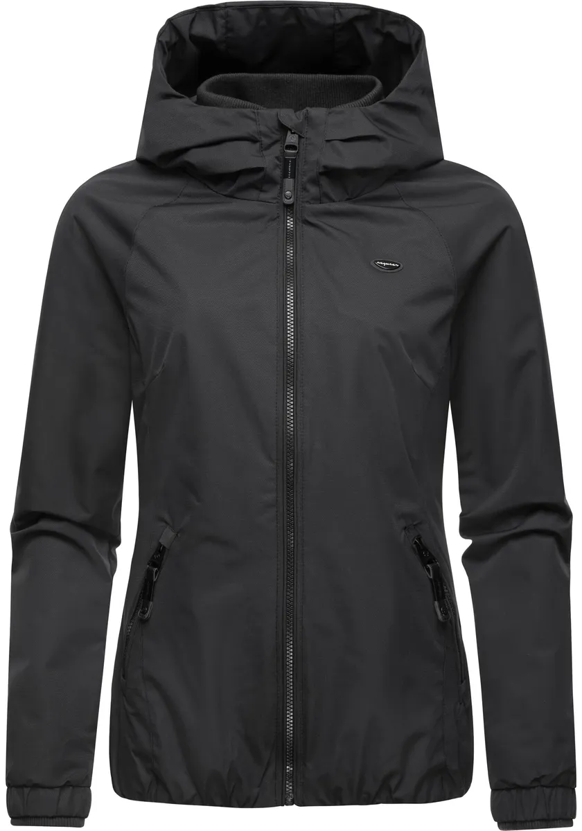 

Верхняя куртка Ragwear "Dizzie Tech", с капюшоном, непромокаемая женская переходная куртка с большим капюшоном, черный