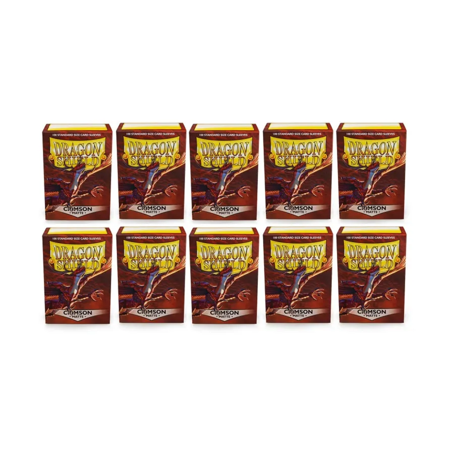 

Стандартные рукава — матовый малиновый (10 упаковок по 100 шт.), Dragon Shield - Card Sleeves - Standard Matte