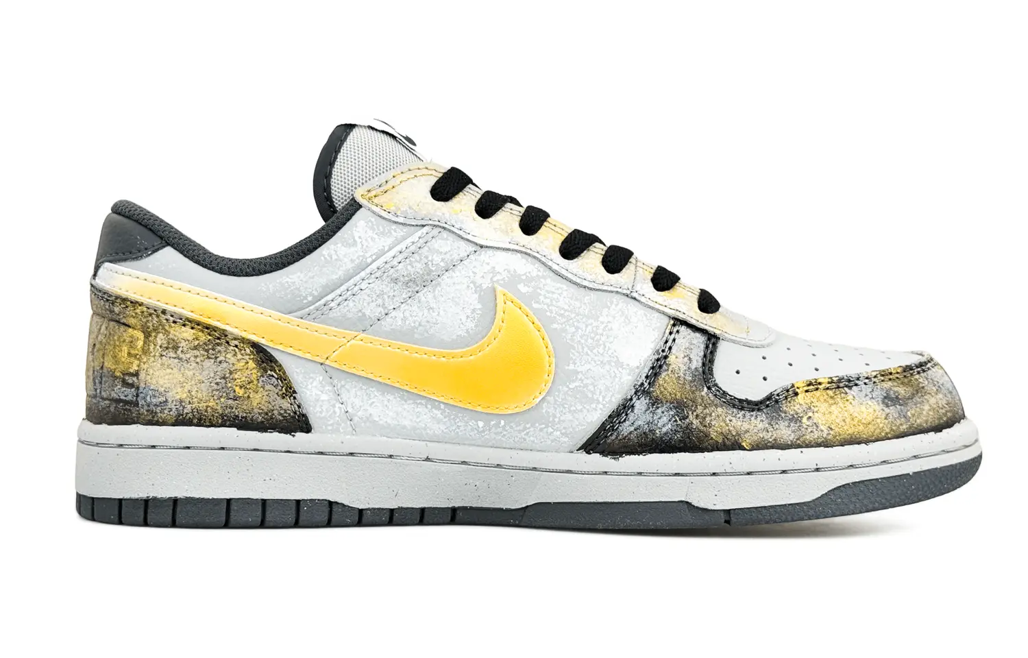 Nike Кроссовки для скейтбординга мужские Big Abrasion Resistant Slip Resistant low top Gray Gold — фото 3