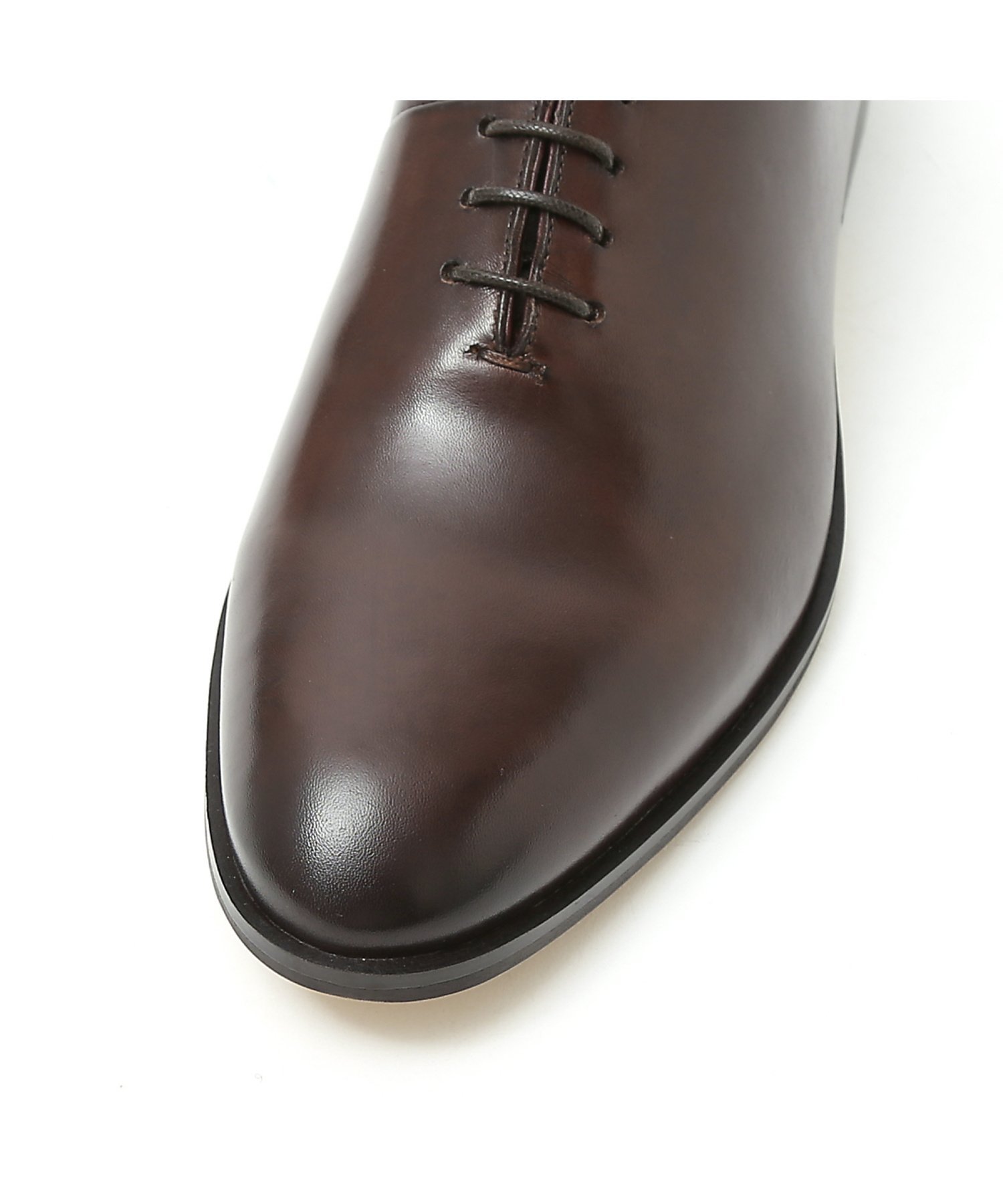 Деловые туфли с цельным внутренним крылом и гладким носком Alfredobannister, Dark brown